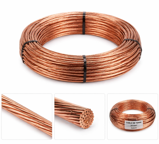 Cable de terre nu de 29